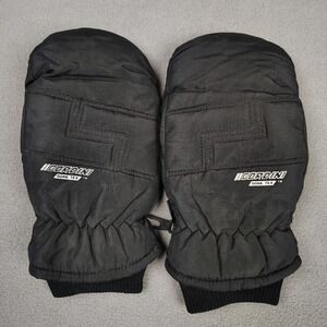 Gordini Goretex Mittens Women Size Medium Black Leather Palm Warm Ski Outdoor